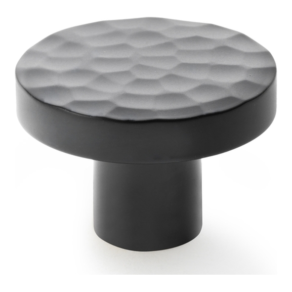 AW820-38-BL • 38mm • Black • Alexander & Wilks Hanover Hammered Cupboard Knob